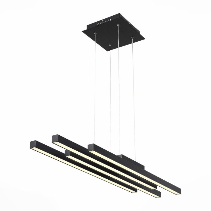 Люстра подвесная ST-Luce Черный/Белый, Черный LED 1x38W 3000K/4000K/6000K САМЕНТО