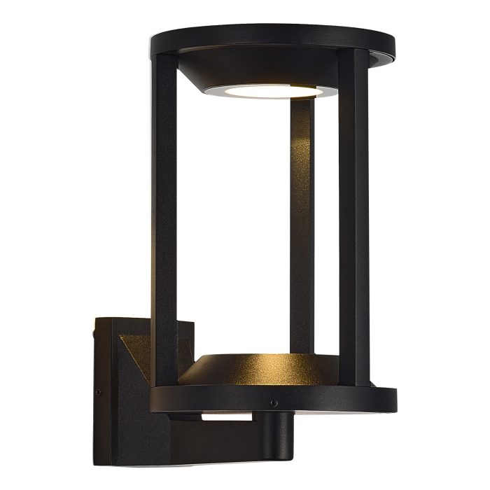 Светильник уличный настенный ST-Luce черный/черный LED 1x9W 3000K GLORR