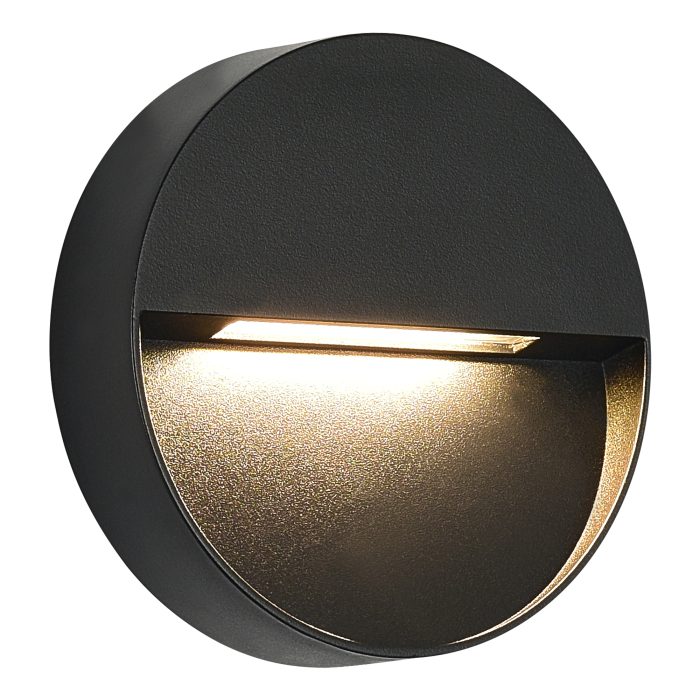 Светильник уличный настенный ST-Luce черный/черный LED 1x1, 5W 3000K LADE