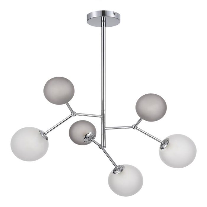 Светильник подвесной Хром/Белый, Серый G9 LED 6x5W 4000K МАЛЬТЕ