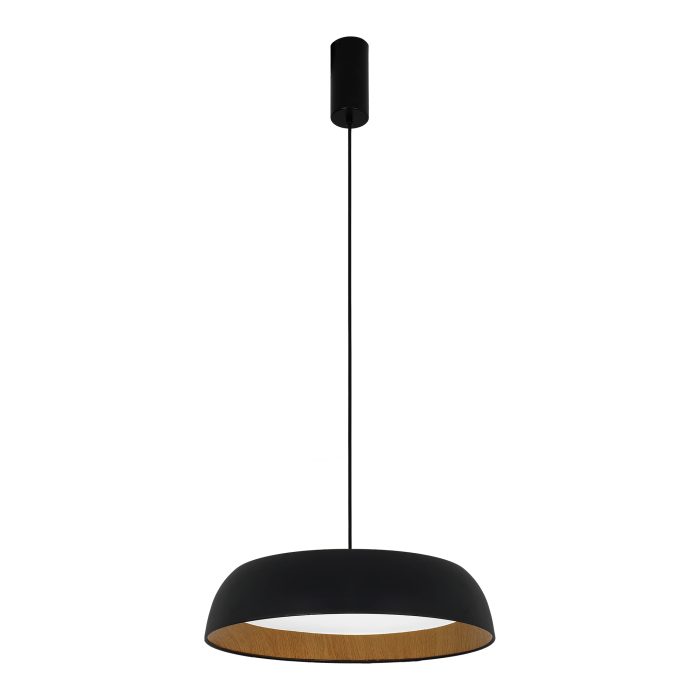 Светильник подвесной Черный, Древесный/белая LED 1x30W 4000K МЬЮЗЕ
