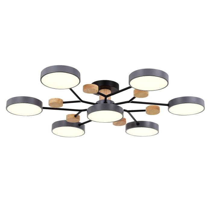 Светильник потолочный Серый/Серый LED 7x12W 3000K/4500K/6000K 7400Lm ФАЭМА