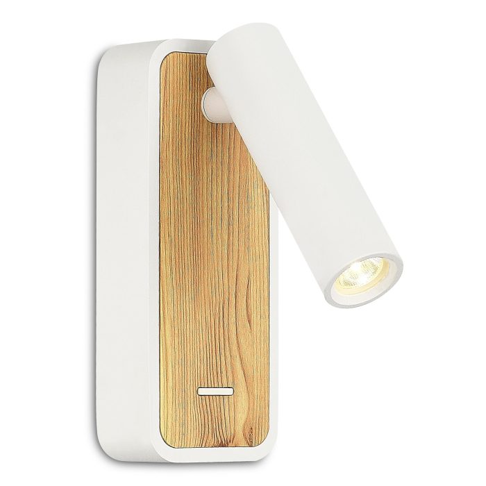 Светильник настенный ST-Luce Белый, Светлое дерево/Белый LED 1x3W 3000K Настенные светильники