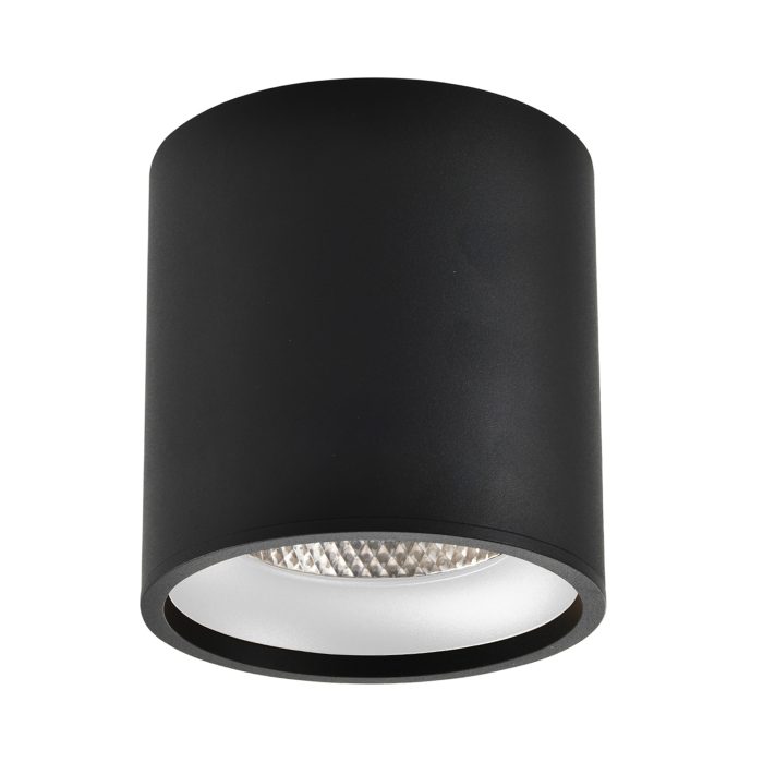 Светильник потолочный Черный LED 1x12W 3000K 840Lm Ra>90 36° IP44 D80xH85 85-265V Накладные светильники