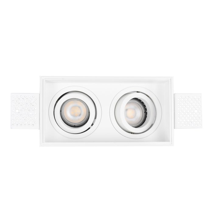 Св-к встр. Белый GU10 2x50W IP20 L91, 5xW17, 2xH5, 2 220V Без ламп Встраиваемые светильники