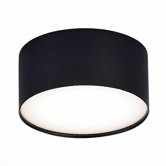 Светильник потолочный Черный LED 1x12W 4000K 1 080Lm Ra>90 120° IP20 D120xH55 185-265V Накладные светильники