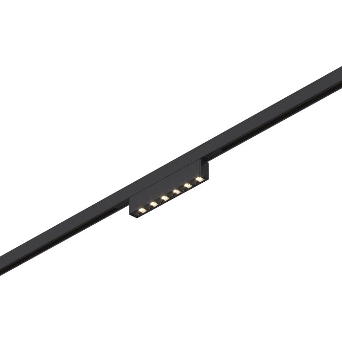 Магнитный трековый светильник Черный LED 1x5W 3000K 220Lm Ra>90 IP20 L100xW10xH18 24V SUPER5