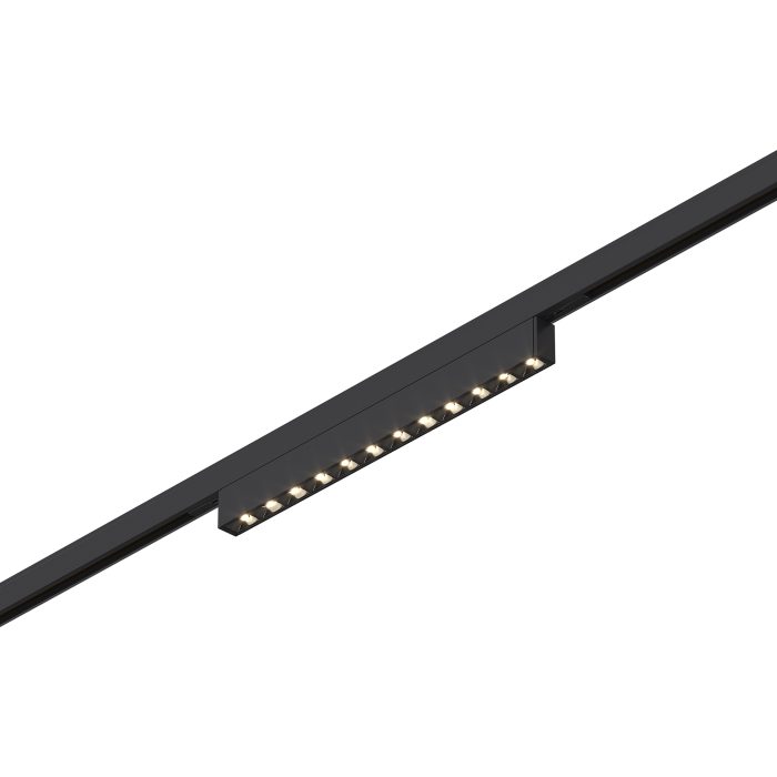 Магнитный трековый светильник Черный LED 1x10W 4000K 430Lm Ra>90 IP20 L196xW10xH18 24V SUPER5
