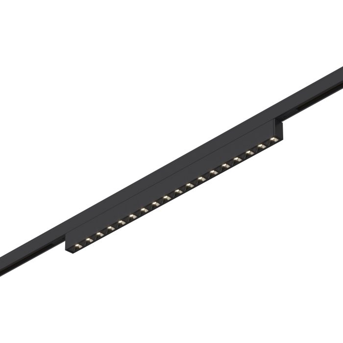 Магнитный трековый светильник Черный LED 1x15W 4000K 640Lm Ra>90 IP20 L292xW10xH18 24V SUPER5