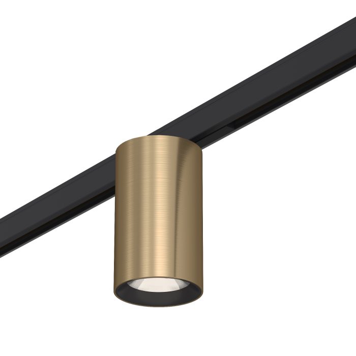 Магнитный трековый светильник Латунь LED 1x5W 3000K 340Lm Ra>90 36° IP20 D35xH58 24V SUPER5