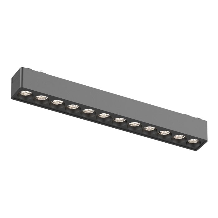 Магнитный трековый светильник Черный LED 1x12W 3000K 710Lm Ra>90 36° IP20 L230xW26xH24 SKYFLAT