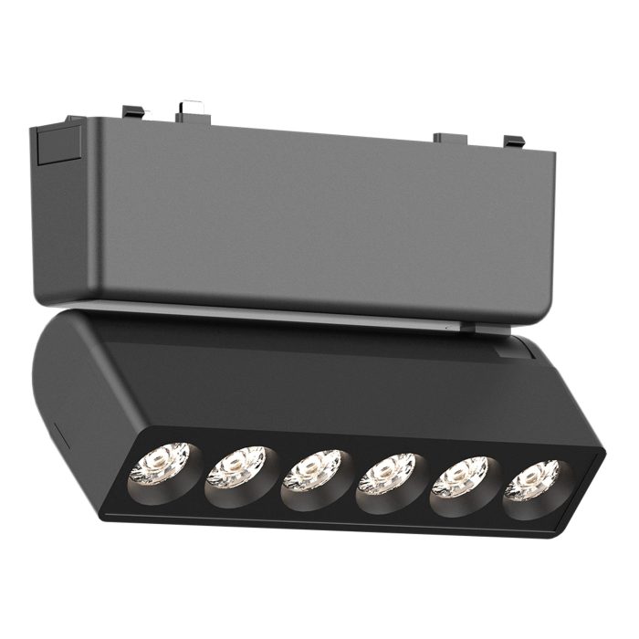 Магнитный трековый светильник Черный LED 1x6W 4000K 360Lm Ra>90 IP20 L122xW26xH81 48V SKYFLAT