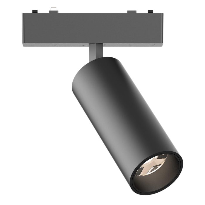 Магнитный трековый светильник Черный LED 1x9W 3000K 540Lm Ra>90 IP20 D44xH110 48V SKYFLAT