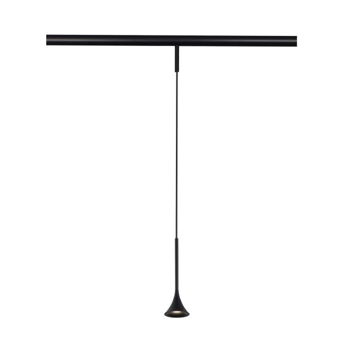 Магнитный трековый светильник Черный LED 1x5W 4000K 240Lm Ra>90 IP20 D70xH225 24V SUPER5