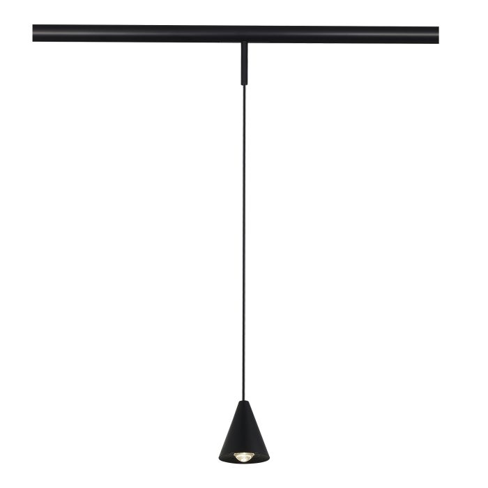 Магнитный трековый светильник Черный LED 1x5W 4000K Lm Ra>90 40° IP20 D80xH98 24V SUPER5