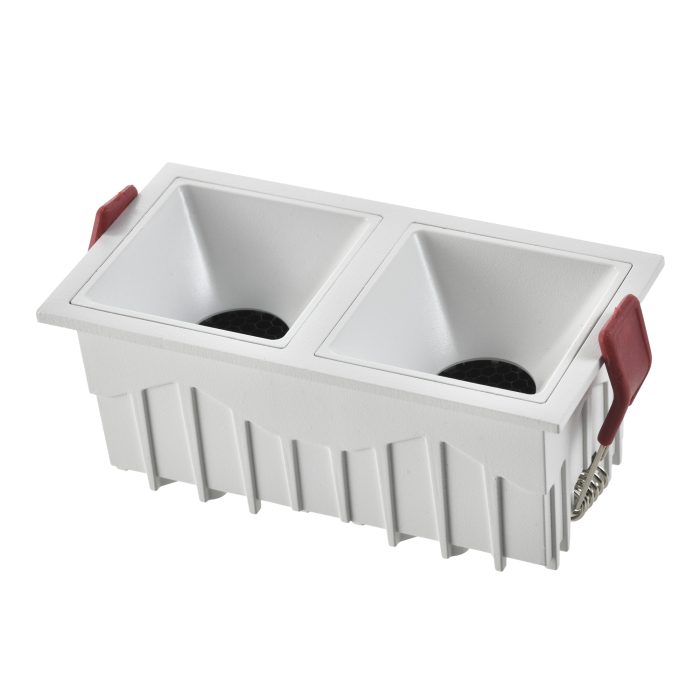 Св-к встр. Белый LED 2x10W 3000K 1400Lm Ra >90 60° IP20 L65xW126xH52 85-265V Встраиваемые светильники