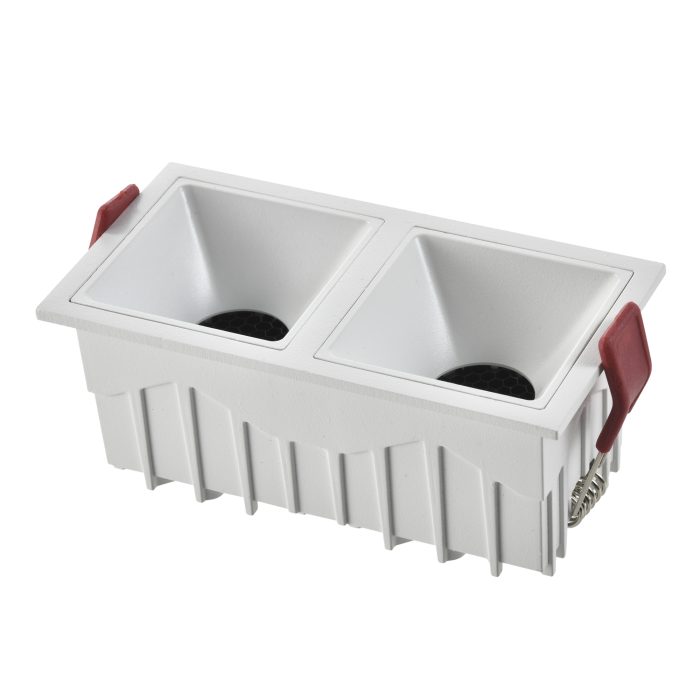Св-к встр. Белый LED 2x10W 4000K 1400Lm Ra >90 60° IP20 L65xW126xH52 85-265V Встраиваемые светильники