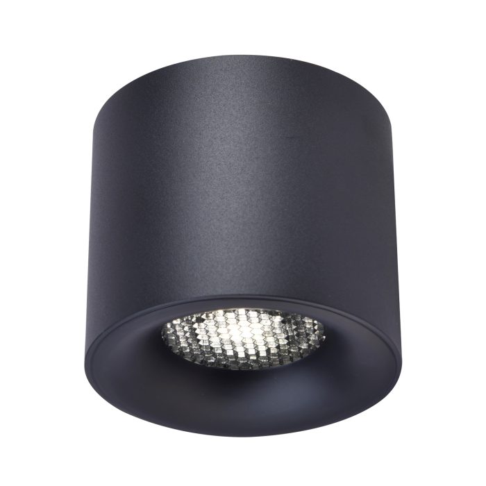 Светильник потолочный черный LED 1x10W 4000K 530Lm Ra 90 36° IP20 D80xH70 170-240VV Накладные светильники