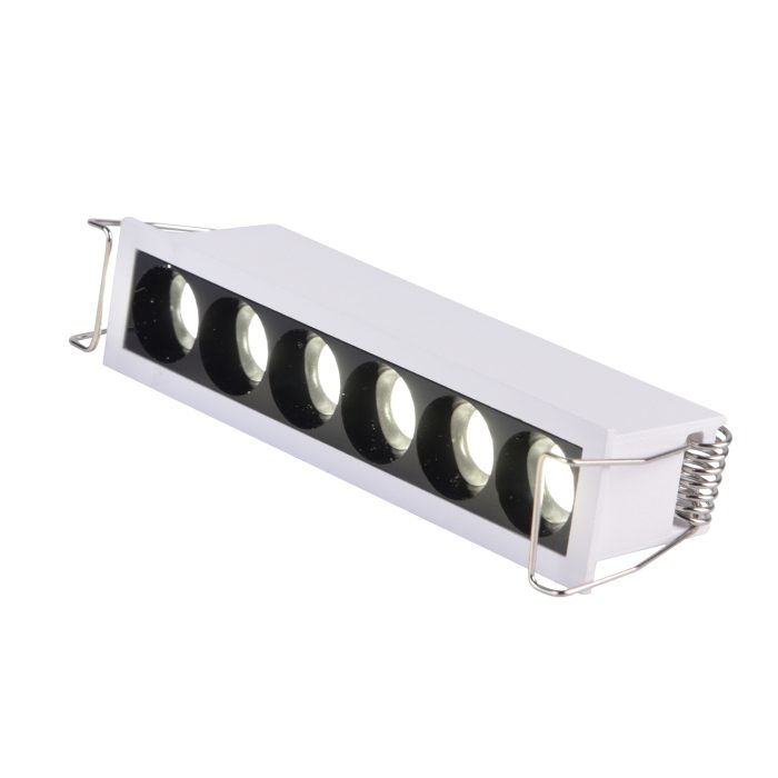 Св-к встр. белый LED 1x7W 4000K 550Lm Ra 90 24° IP20 L125xW30xH36 170-240V Встраиваемые светильники