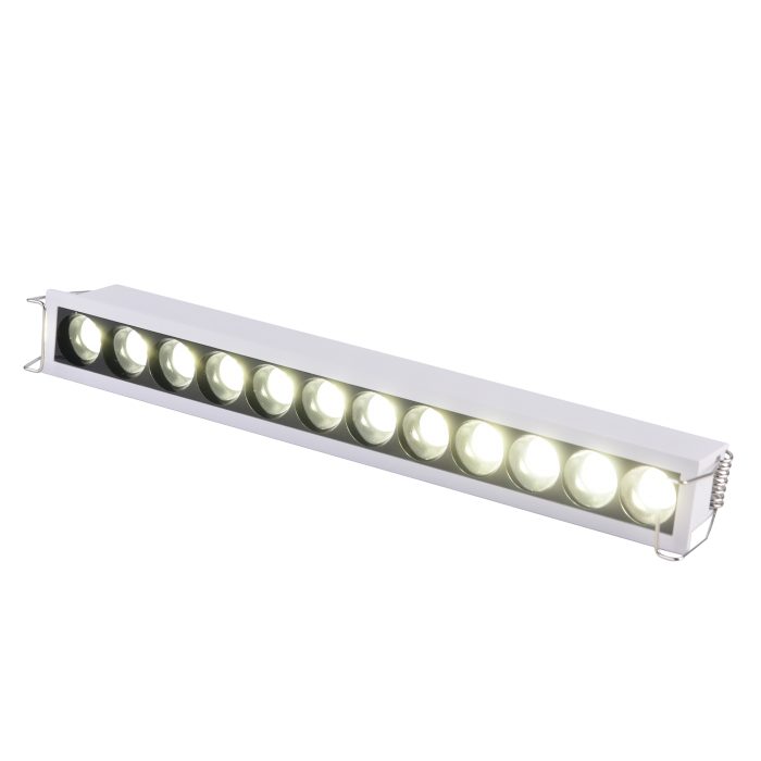Св-к встр. белый LED 1x12W 4000K 1 200Lm Ra 90 24° IP20 L240xW30xH36 170-240V Встраиваемые светильники