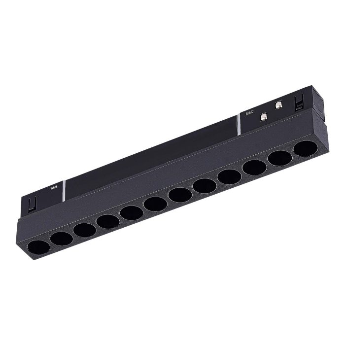 Магнитный трековый светильник Черный LED 1x12W 3000K 550Lm Ra>90 36° IP20 L220xW22xH44 SKYLINE 48