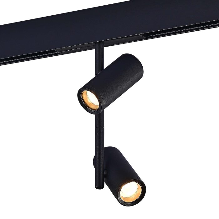 Магнитный трековый светильник Черный LED 1x16W 3000K 950Lm Ra>90 36° IP20 D45xH240 48VV SKYLINE 48