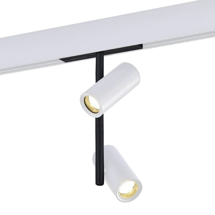 Магнитный трековый светильник Белый LED 1x16W 3000K 1 100Lm Ra>90 36° IP20 D45xH240 48V SKYLINE 48