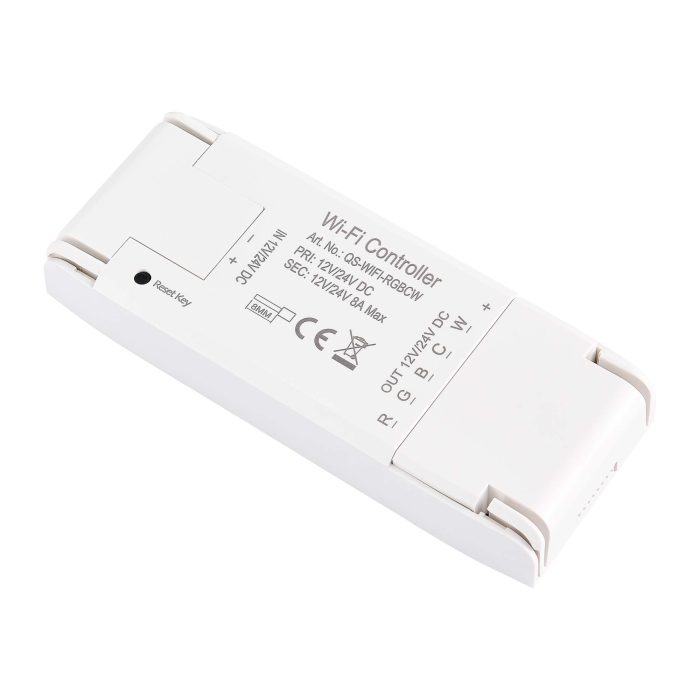 WI-FI контроллер RGBCW 8A, DC12-24 V, L115 ? W45 ? H18 мм Светодиодные ленты