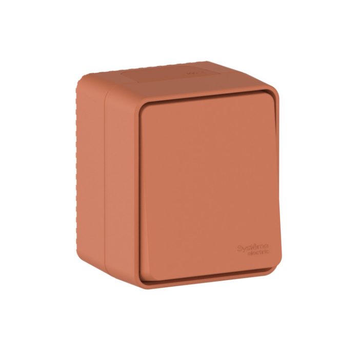 AtlasDesign profi IP54 о/у 1-клавишный переключатель, сх.6, 10ах, терракотовый