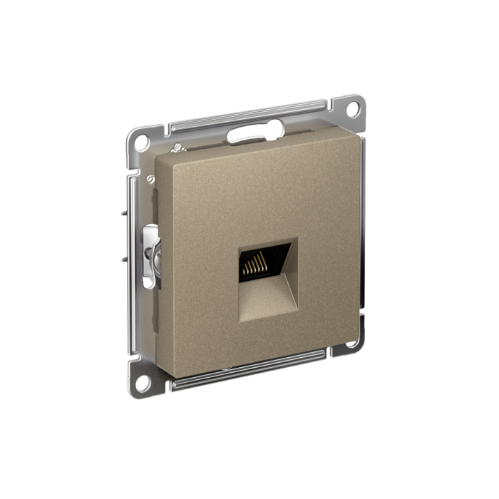 AtlasDesign розетка компьютерная RJ45 кат. 5e, механизм, шампань
