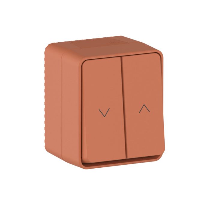 AtlasDesign profi IP54 о/у 2-клавишный выключатель для жалюзи, сх.4, 10а, терракотовый