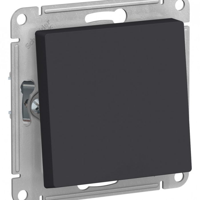 AtlasDesign Aqua 1-клавишный переключатель, IP44, сх.6, 10ах, механизм, карбон