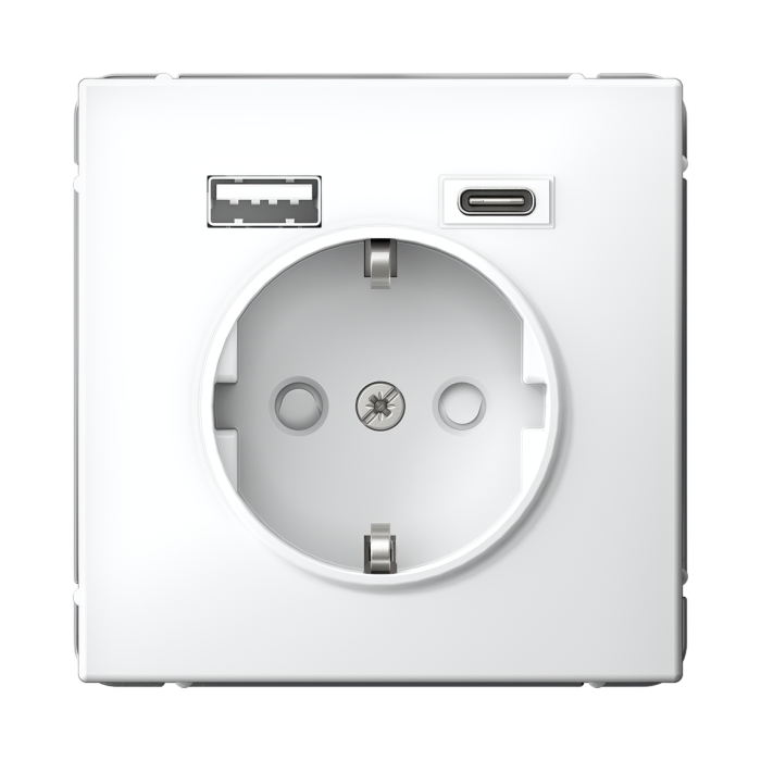 ArtGallery розетка 16а с 2 USB a+c, 5в/2,4а/3,0а, 2х5в/1,5а, механизм, белый