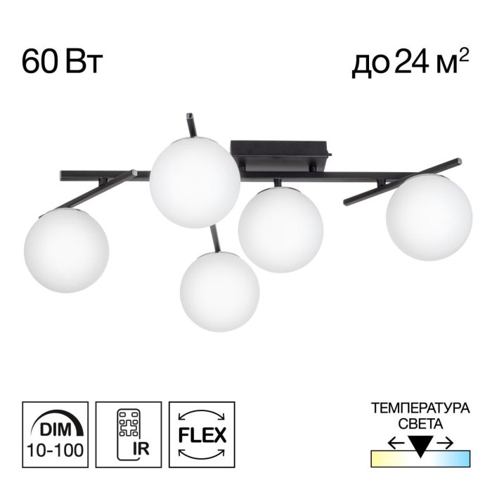 Потолочная люстра Citilux DORSY CL223152 Черный