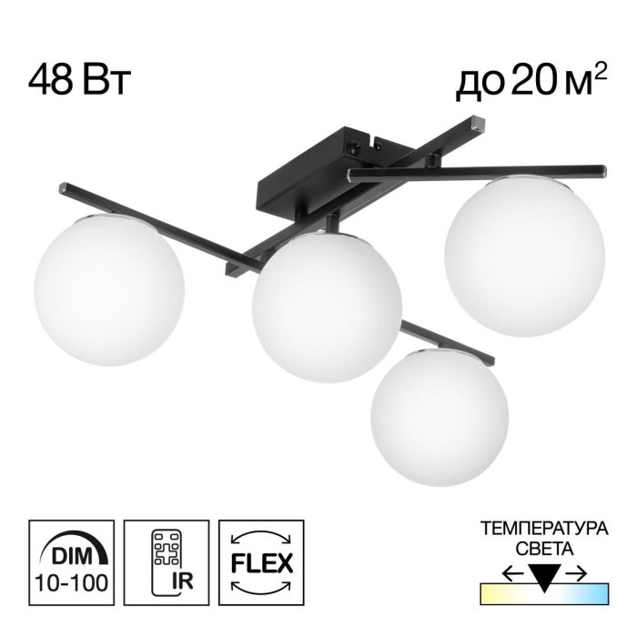 Потолочная люстра Citilux DORSY CL223142 Черный